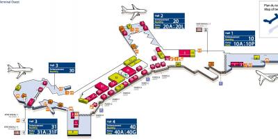 Harta e Perëndimit aeroportin e Orly