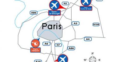 Harta e Parisit aeroport
