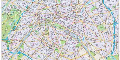 Harta e Parisit qendër të qytetit