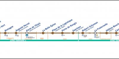 Harta e Parisit Tramway T7