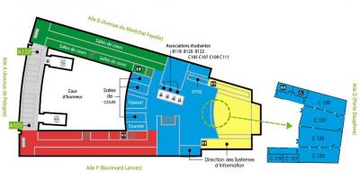 Harta e Univesity Dauphine katin e 1